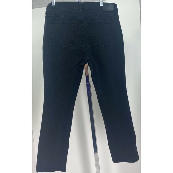LAUREN RALPH LAUREN BLACK CLASSIC STRAIGHT WOMEN'S JEANS PANTS SIZE:16 - Picture 4 of 8